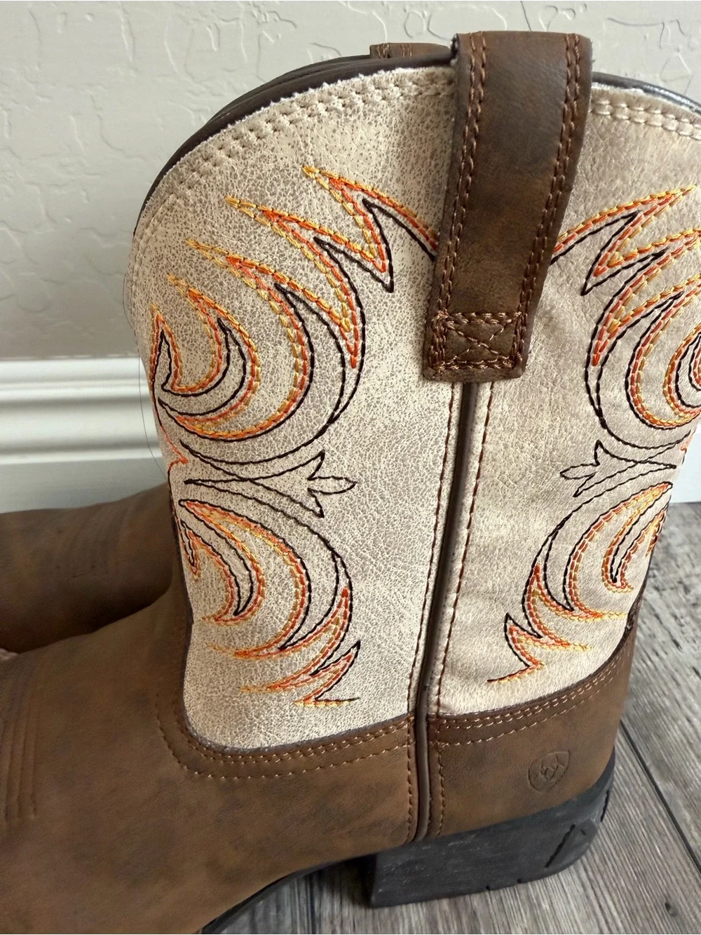 Ariat Kids Storm Western Boot, Brown
